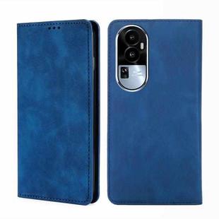 For OPPO Reno10 5G Skin Feel Magnetic Leather Phone Case(Blue)