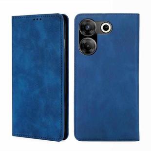 For Tecno Camon 20 Pro 5G Skin Feel Magnetic Leather Phone Case(Blue)