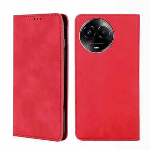 For Realme 11 5G Global / 11x 5G Skin Feel Magnetic Leather Phone Case(Red)