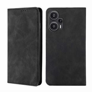 For Xiaomi Redmi Note 12 Turbo Skin Feel Magnetic Leather Phone Case(Black)
