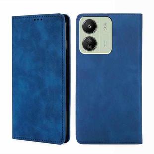 For Xiaomi Redmi 13C Skin Feel Magnetic Leather Phone Case(Blue)