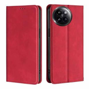 For Xiaomi Civi 4 Pro Skin Feel Magnetic Leather Phone Case(Red)