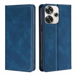 For Xiaomi Redmi Turbo 3 5G Skin Feel Magnetic Leather Phone Case(Blue)