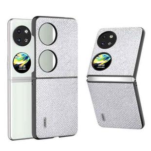 For Huawei P60 Pocket ABEEL Diamond Black Edge Phone Case(Jewel Silver)