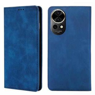 For Huawei nova 12 5G Skin Feel Magnetic Leather Phone Case(Blue)