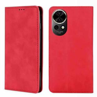 For Huawei nova 12 5G Skin Feel Magnetic Leather Phone Case(Red)