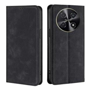 For Huawei nova 12i 4G Skin Feel Magnetic Leather Phone Case(Black)