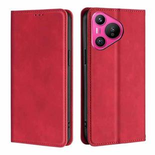 For Huawei Pura 70 Skin Feel Magnetic Leather Phone Case(Red)