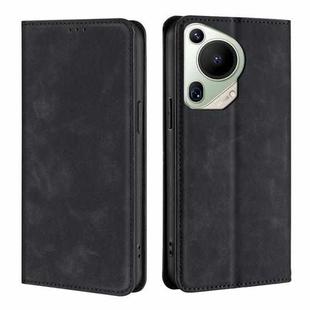 For Huawei Pura 70 Ultra Skin Feel Magnetic Leather Phone Case(Black)