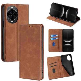 For Huawei nova 14 5G Skin Feel Magnetic Leather Phone Case(Light Brown)