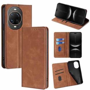 For Huawei nova 14 Ultra 5G Skin Feel Magnetic Leather Phone Case(Light Brown)