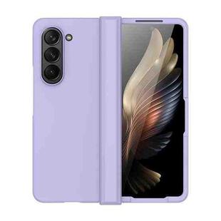 For Samsung Galaxy Z Fold5 Skin Feel PC Phone Case with Hinge(Purple)