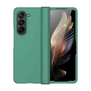 For Samsung Galaxy Z Fold5 Skin Feel PC Phone Case with Hinge(Green)