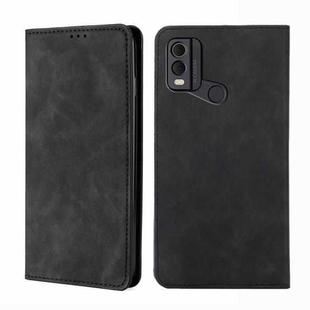 For Nokia C22 Skin Feel Magnetic Leather Phone Case(Black)