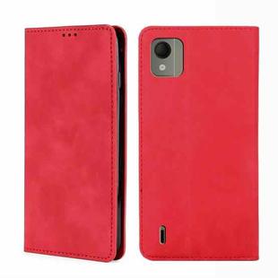 For Nokia C110 4G Skin Feel Magnetic Leather Phone Case(Red)