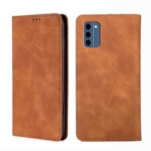 For Nokia C300 4G US Version Skin Feel Magnetic Leather Phone Case(Light Brown)