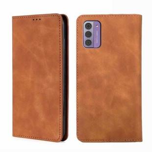 For Nokia G42 5G Skin Feel Magnetic Leather Phone Case(Light Brown)