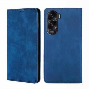 For Honor X50i 5G / 9 Lite Skin Feel Magnetic Leather Phone Case(Blue)