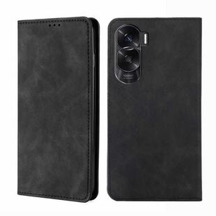 For Honor X50i 5G / 9 Lite Skin Feel Magnetic Leather Phone Case(Black)