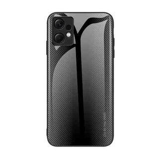For Xiaomi Redmi Note 12 4G Global Texture Gradient Glass TPU Phone Case(Black)