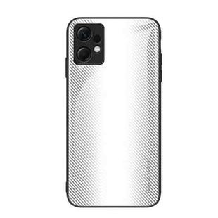 For Xiaomi Redmi Note 12 4G Global Texture Gradient Glass TPU Phone Case(White)