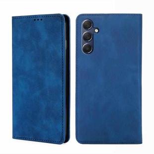 For Samsung Galaxy M54 5G Skin Feel Magnetic Leather Phone Case(Blue)