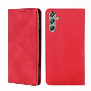 For Samsung Galaxy M34 5G / F34 5G Skin Feel Magnetic Leather Phone Case(Red)