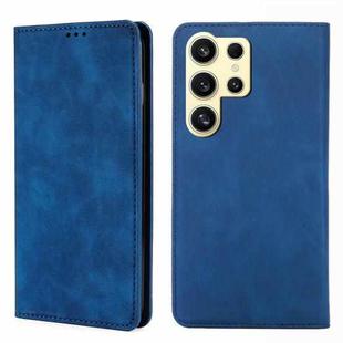 For Samsung Galaxy S24 Ultra 5G Skin Feel Magnetic Leather Phone Case(Blue)