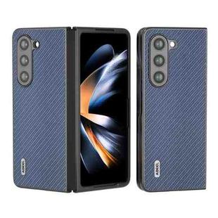 For Samsung Galaxy Z Fold5 ABEEL Carbon Fiber Texture Protective Phone Case(Light Blue)