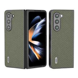 For Samsung Galaxy Z Fold5 ABEEL Carbon Fiber Texture Protective Phone Case(Green)