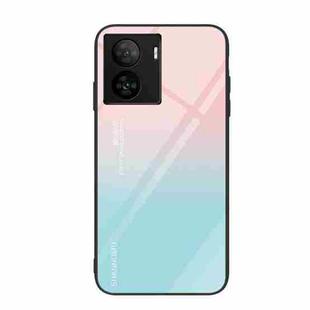 For vivo iQOO Z7 Colorful Painted Glass Phone Case(Blue Sky)