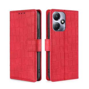 For Infinix Hot 30 Play 4G Skin Feel Crocodile Magnetic Clasp Leather Phone Case(Red)