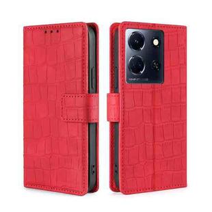 For Infinix Note 30 5G Skin Feel Crocodile Magnetic Clasp Leather Phone Case(Red)