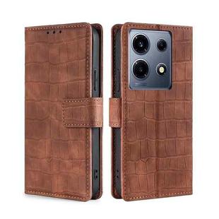 For Infinix Note 30 VIP 5G Skin Feel Crocodile Magnetic Clasp Leather Phone Case(Brown)