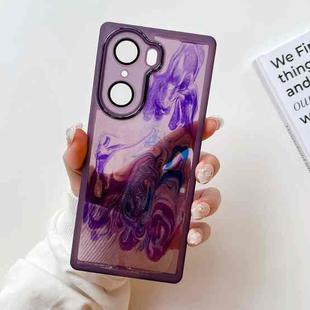 For Honor 60 Oil Painting Electroplating TPU Phone Case(Purple)