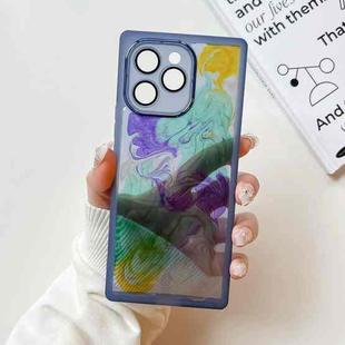 For Honor 60 SE Oil Painting Electroplating TPU Phone Case(Blue)