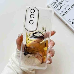 For Honor 70 Pro Oil Painting Electroplating TPU Phone Case(White)