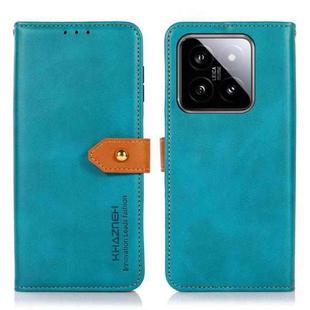 For Xiaomi 14 KHAZNEH Cowhide Texture Flip Leather Phone Case(Blue)