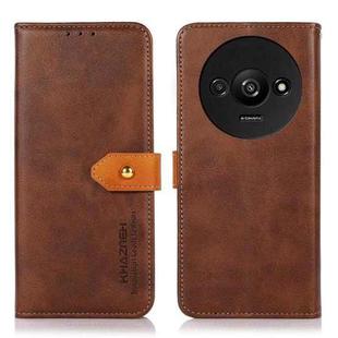 For Xiaomi Redmi A3 KHAZNEH Cowhide Texture Flip Leather Phone Case(Brown)