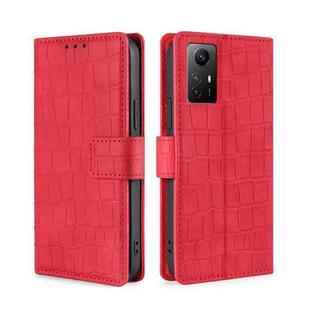 For Xiaomi Redmi Note 12S 4G Skin Feel Crocodile Magnetic Clasp Leather Phone Case(Red)