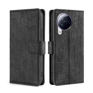 For Xiaomi Civi 3 5G Skin Feel Crocodile Magnetic Clasp Leather Phone Case(Black)
