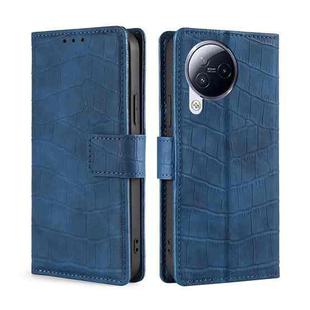For Xiaomi Civi 3 5G Skin Feel Crocodile Magnetic Clasp Leather Phone Case(Blue)