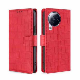 For Xiaomi Civi 3 5G Skin Feel Crocodile Magnetic Clasp Leather Phone Case(Red)