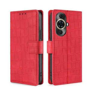 For Huawei nova 11 Pro 4G / 11 Ultra 4G Skin Feel Crocodile Magnetic Clasp Leather Phone Case(Red)