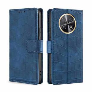For Huawi Enjoy 60X Skin Feel Crocodile Magnetic Clasp Leather Phone Case(Blue)