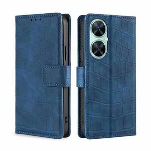 For Huawei Enjoy 60 Pro / nova 11i Skin Feel Crocodile Magnetic Clasp Leather Phone Case(Blue)