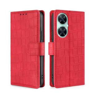 For Huawei Enjoy 60 Pro / nova 11i Skin Feel Crocodile Magnetic Clasp Leather Phone Case(Red)