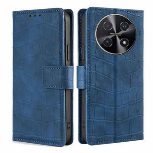 For Huawei nova 12i 4G Skin Feel Crocodile Magnetic Clasp Leather Phone Case(Blue)