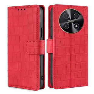 For Huawei nova 12i 4G Skin Feel Crocodile Magnetic Clasp Leather Phone Case(Red)