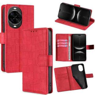 For Huawei nova 14 Pro 5G Skin Feel Crocodile Magnetic Clasp Leather Phone Case(Red)